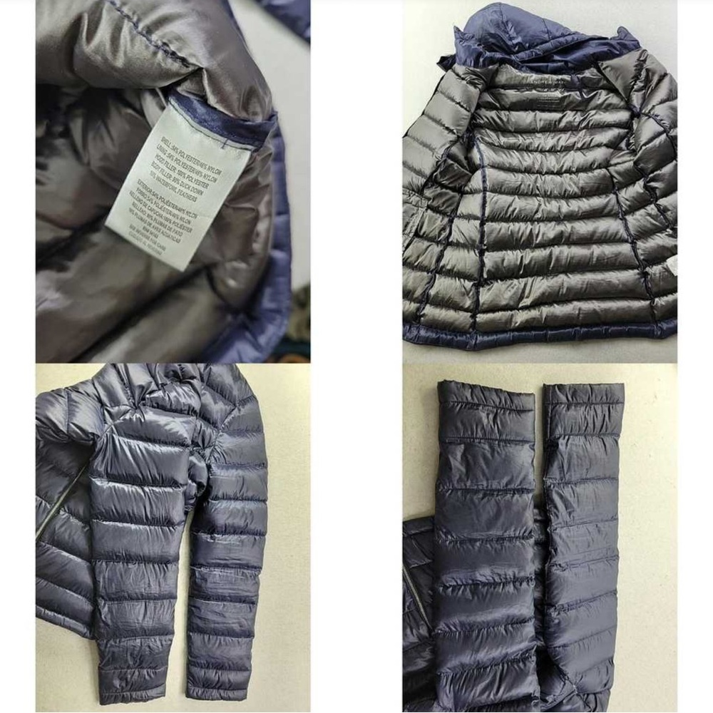 Andrew Marc Packable Lightweight Down Premium Jacket Navy - Picture 4 of 16